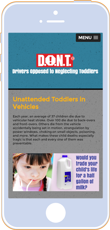 drivers opposed to neglecting toddlers iphone screenshot